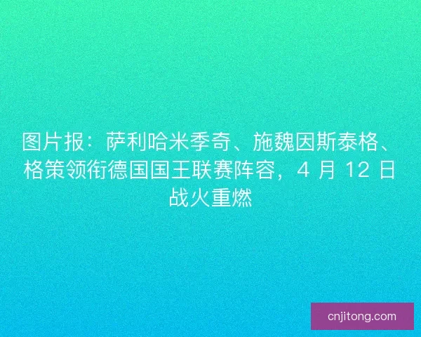 图片报：萨利哈米季奇、施魏因斯泰格、格策领衔德国国王联赛阵容，4 月 12 日战火重燃